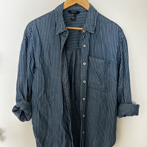 Striped Button Up - Picture 2 of 4